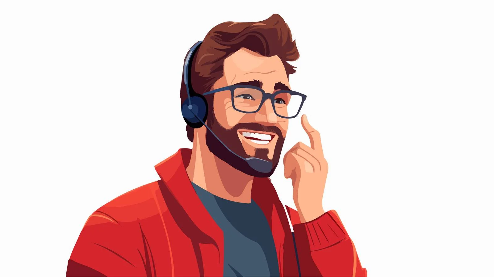 Stylish Man Talking on Phone Cartoon — free download from Dotvec