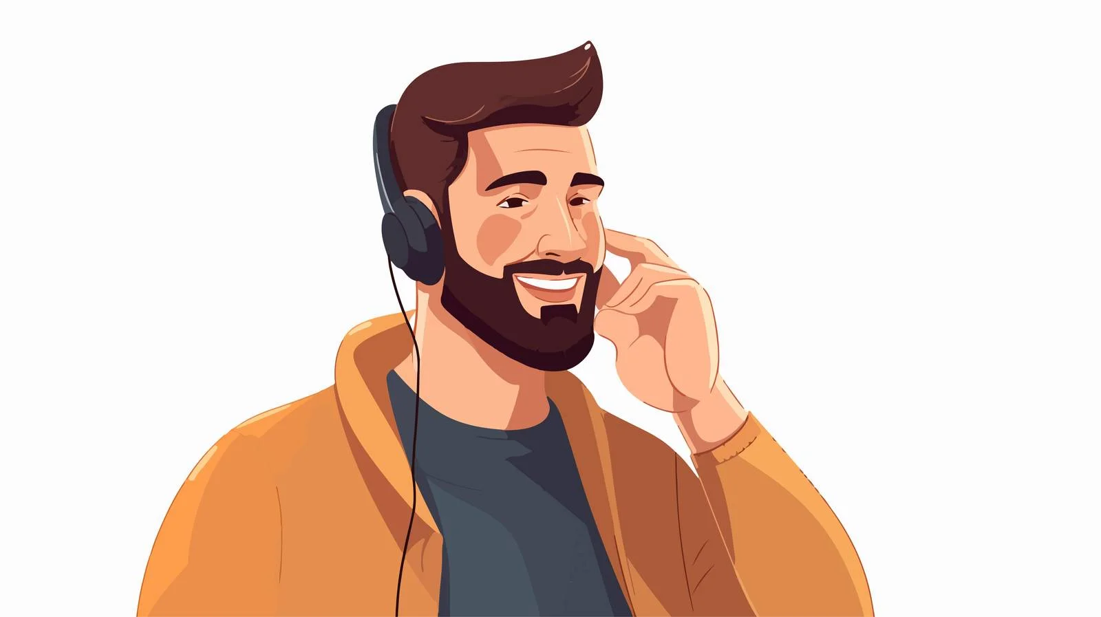 Confident Man Talking Cartoon Illustration — free download from Dotvec