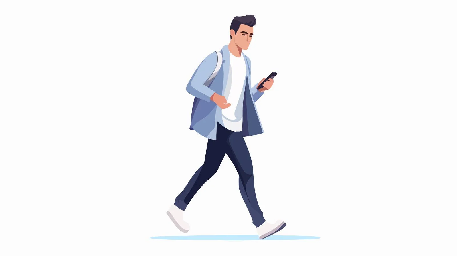 Modern Urban Man Multitasking Cartoon Illustration — free download from Dotvec