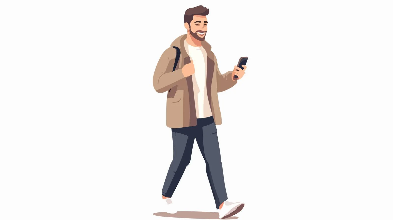 Stylish Man Multitasking Cartoon Illustration — free download from Dotvec