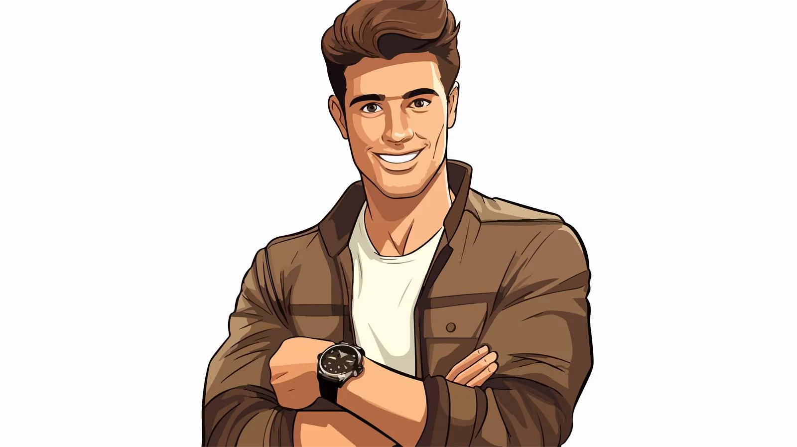 Stylish Man with Elegant Wristwatch — free download from Dotvec