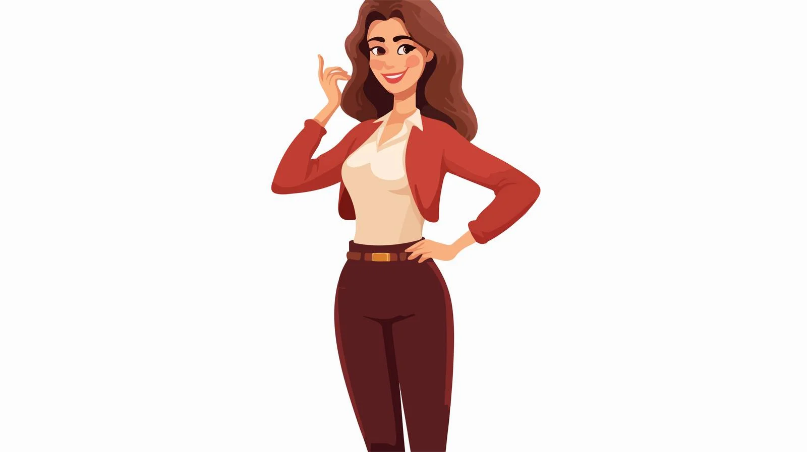 Confident Woman Arm on Hip Pose — free download from Dotvec