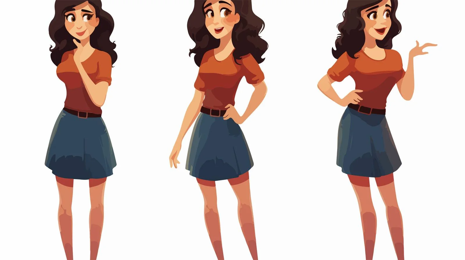 Assertive Woman Cartoon Character Illustration — free download from Dotvec