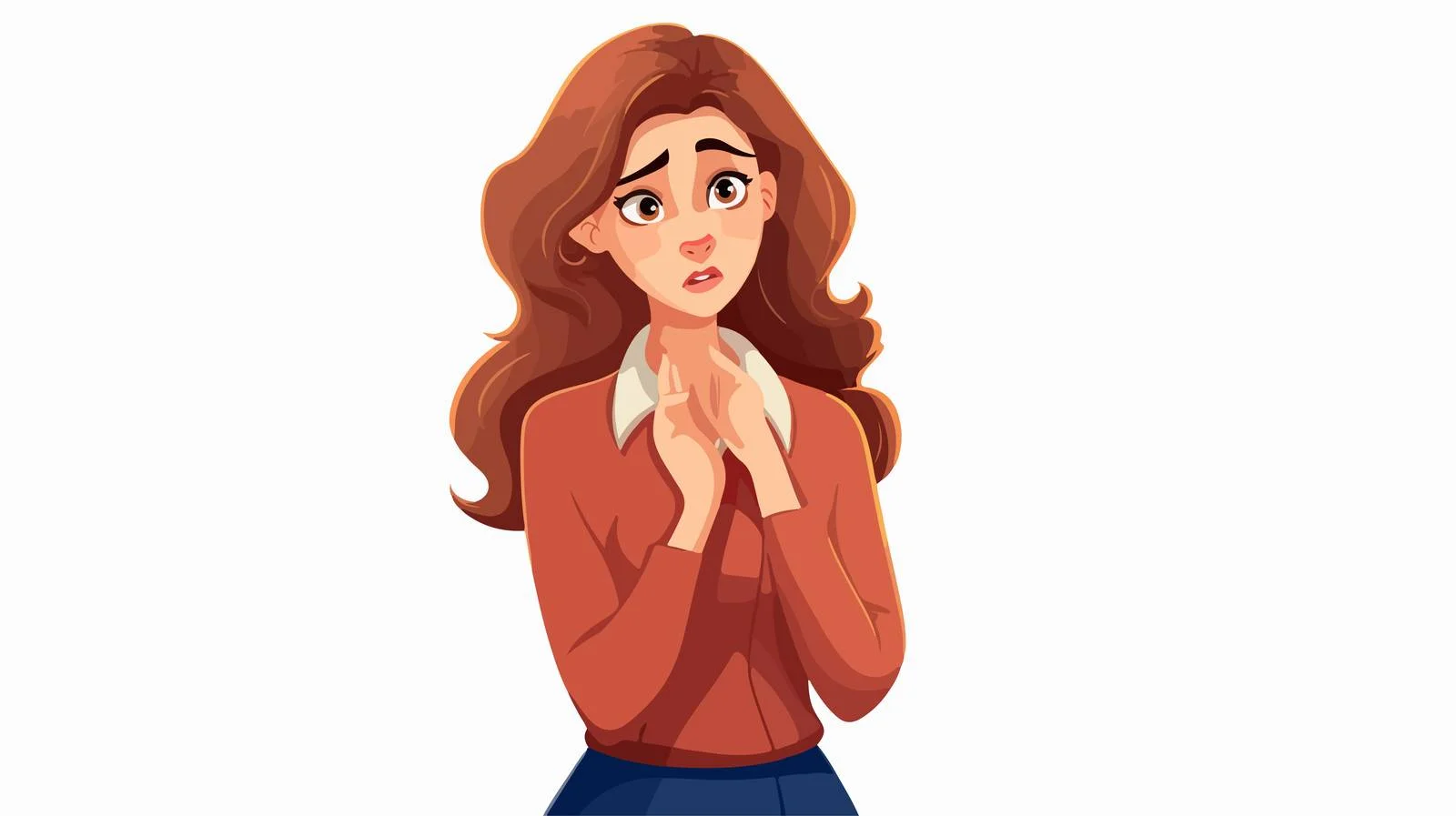 Expressive Woman Cartoon Character — free download from Dotvec