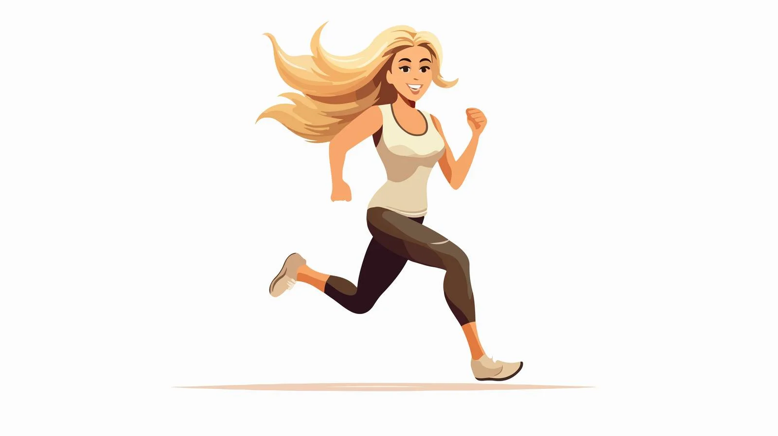 Running Yoga Pose Illustration — free download from Dotvec