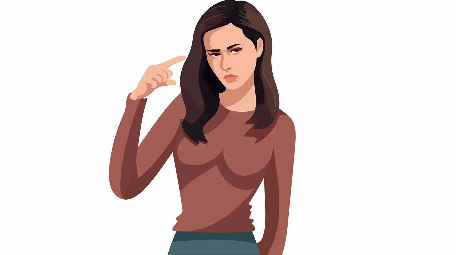 Confident Woman Posing Cartoon Illustration — free download from Dotvec