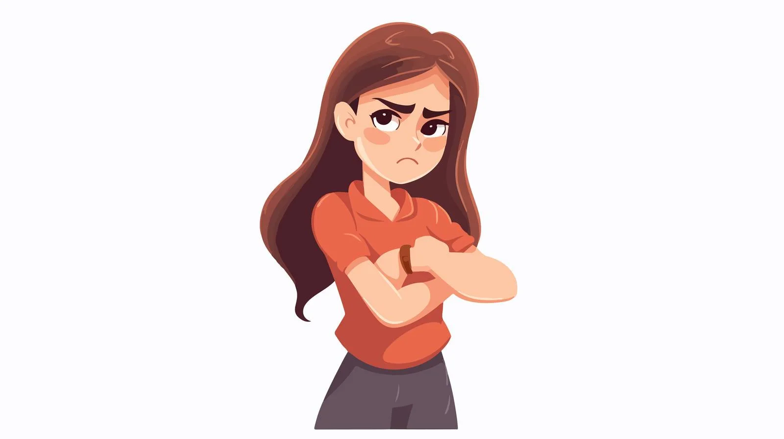 Stylish Woman Posing Cartoony — free download from Dotvec