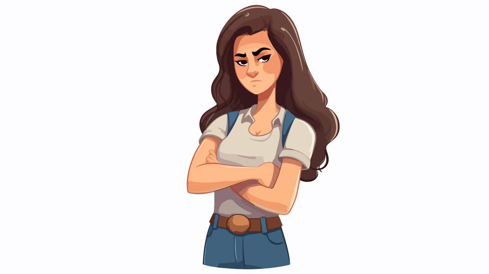 Confident Woman Thumbs Down Pose — free download from Dotvec