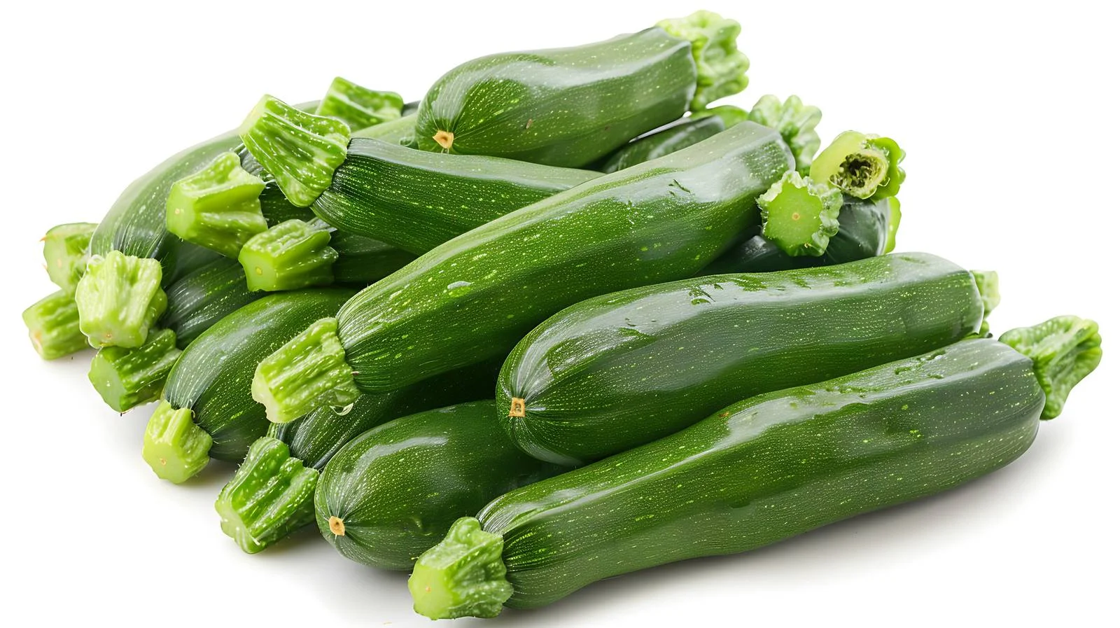 Fresh Green Zucchini at Market Stall Close-Up — free download from Dotvec