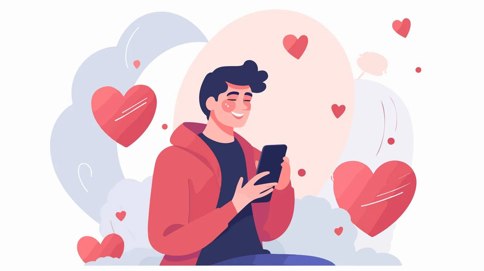 Man Receiving Notifications from Phone — free download from Dotvec