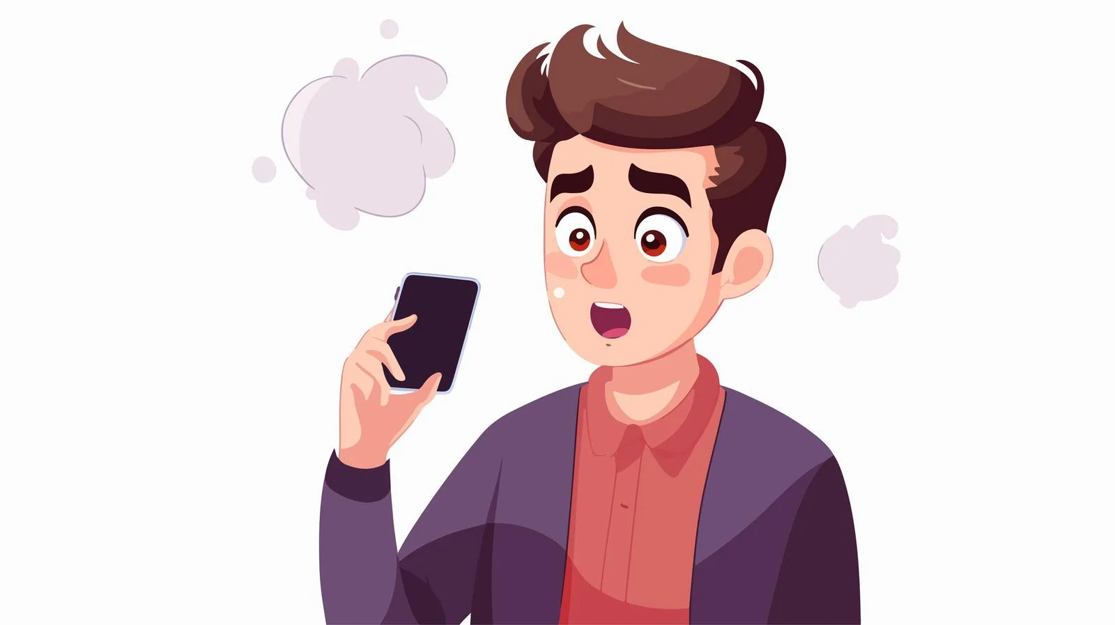 Receiving Social Media Notification Cartoon — free download from Dotvec