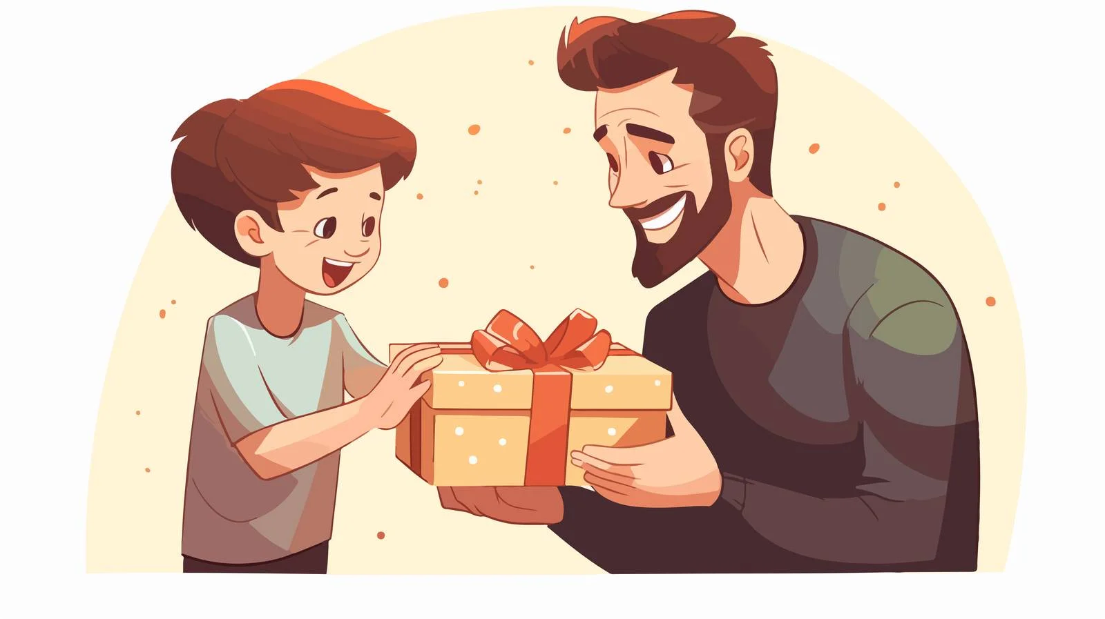 Generous Man Gifts Present to Child — free download from Dotvec