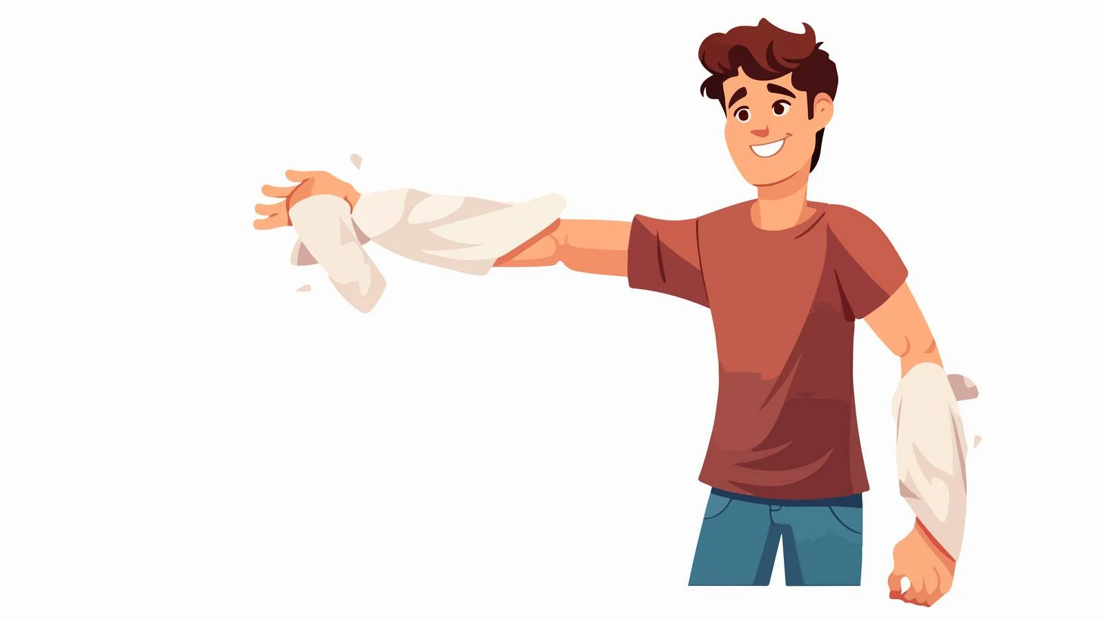 Young Man Happy with Broken Arm — free download from Dotvec