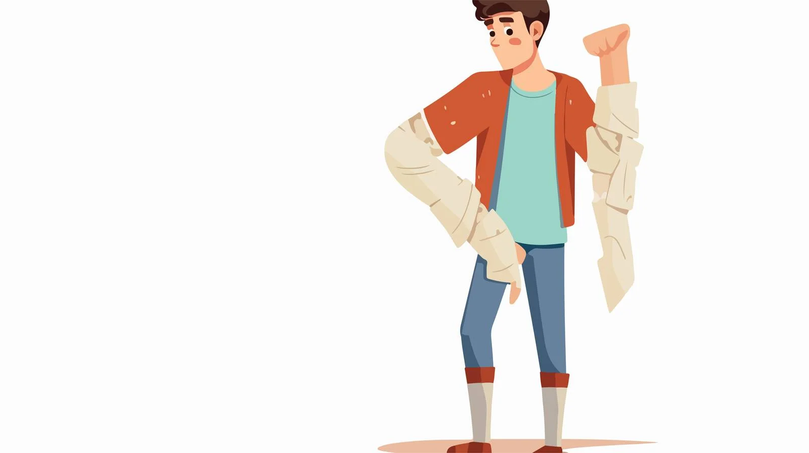 Injured Man Feeling Sad Cartoon — free download from Dotvec