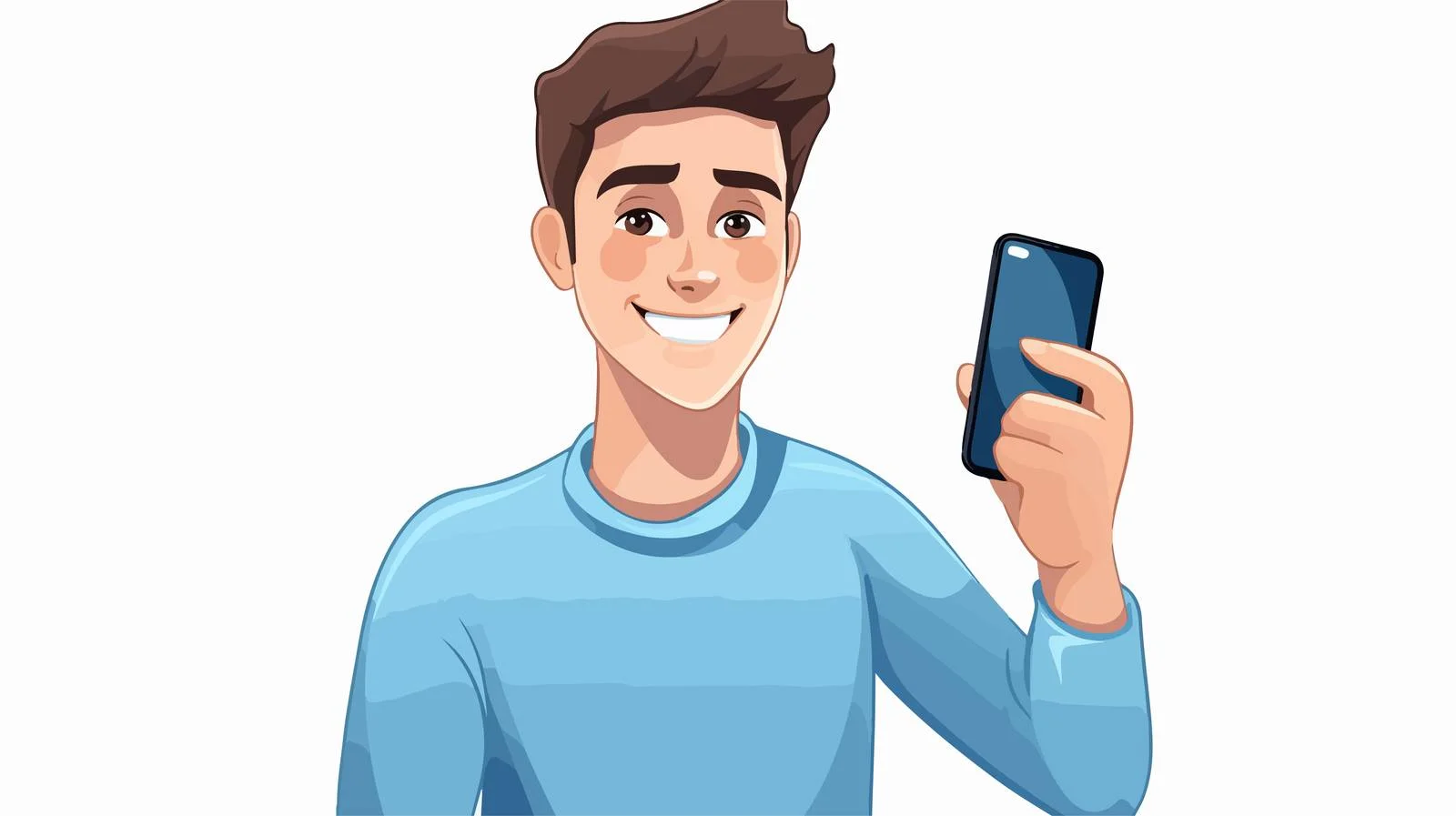 Professional Phone Screen Presentation Gesture – free confirmation image from Dotvec