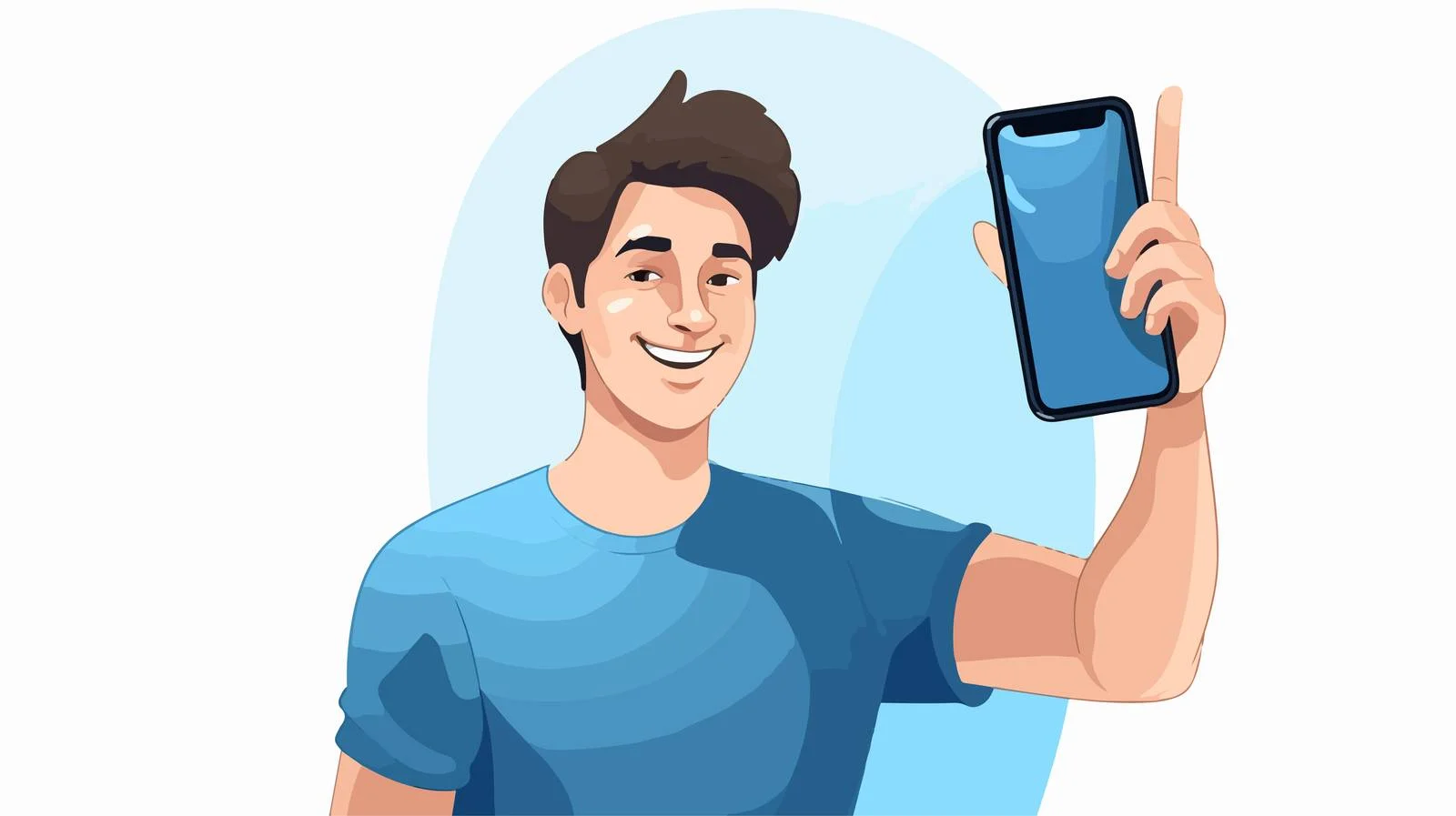 Young Man Showing Phone and OK Gesture — free download from Dotvec