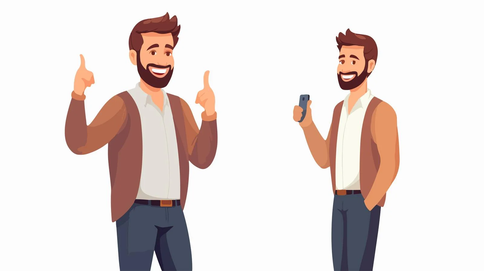 Professional Communication with Smartphone - Gesture — free download from Dotvec