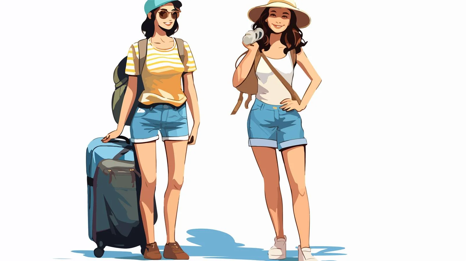 Travel Ready Young Women Friends — free download from Dotvec