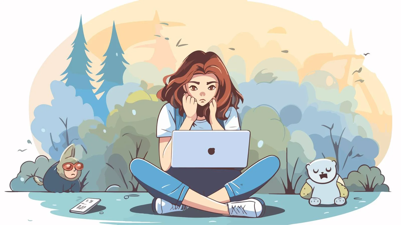 Online Bullying Impact on Young Woman — free download from Dotvec