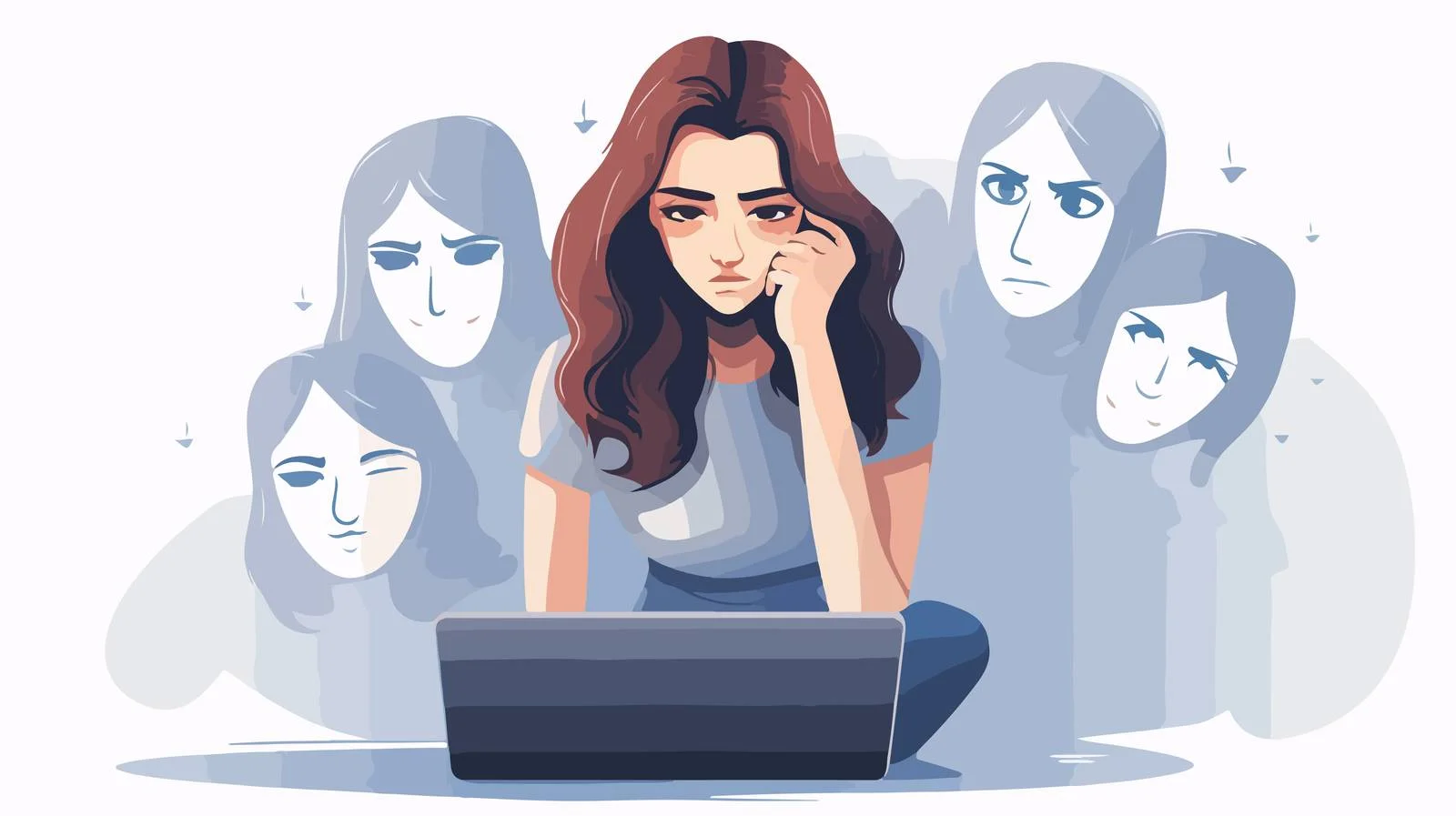 Online Bullying Impact on Young Woman — free download from Dotvec