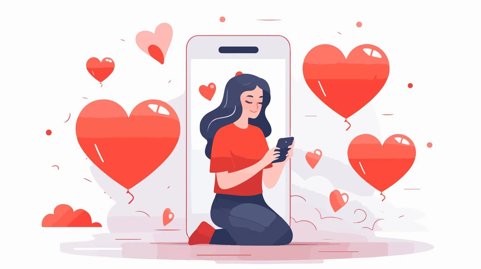 Digital Social Media Notification for Woman — free download from Dotvec