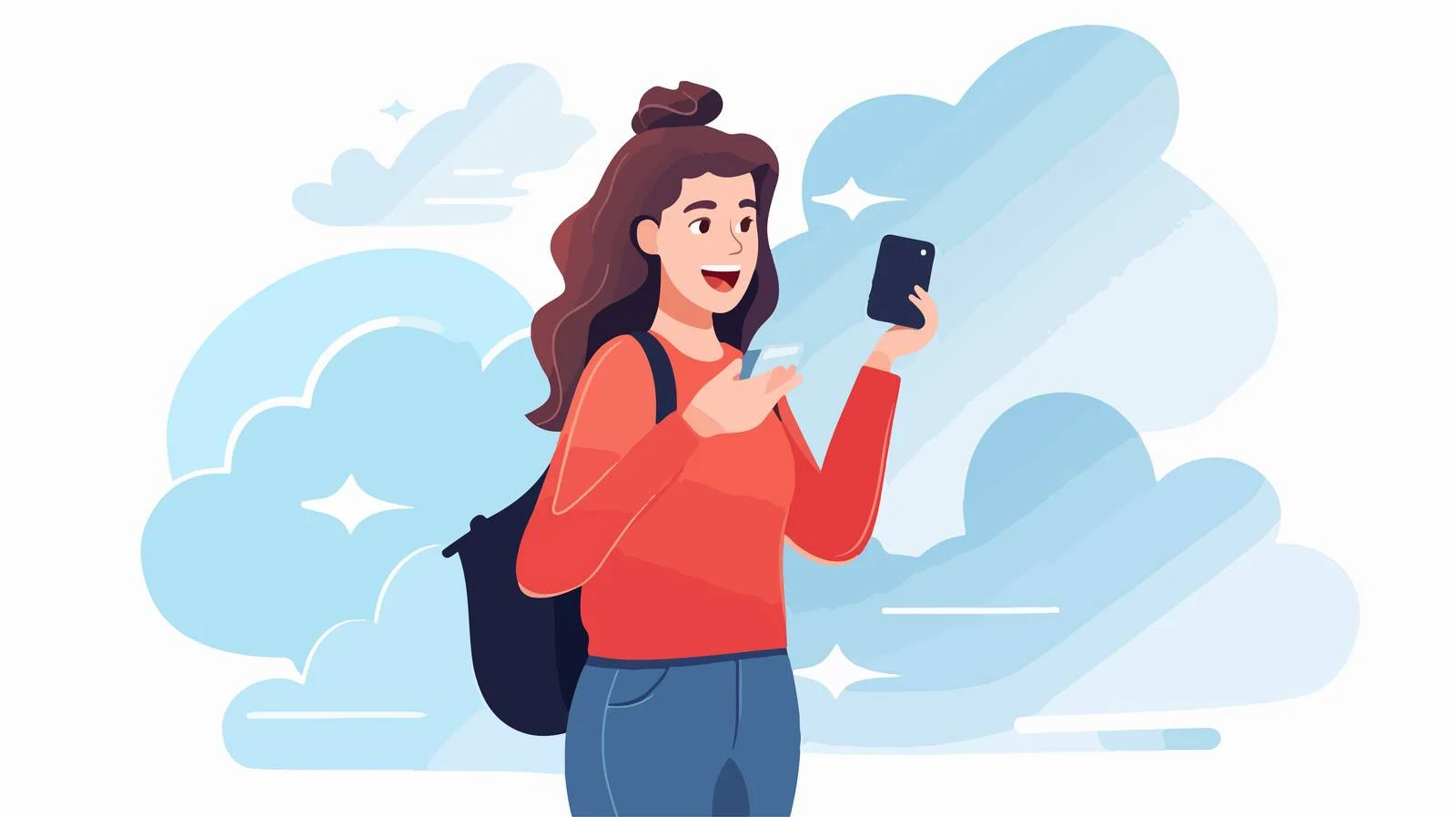 Social Media Notification on Cartoon Phone — free download from Dotvec