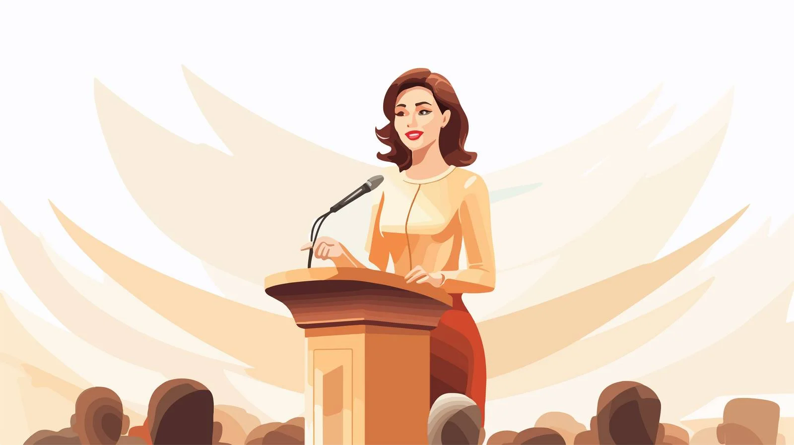 Public Speaking Cartoon Character Vector Illustration — free download from Dotvec
