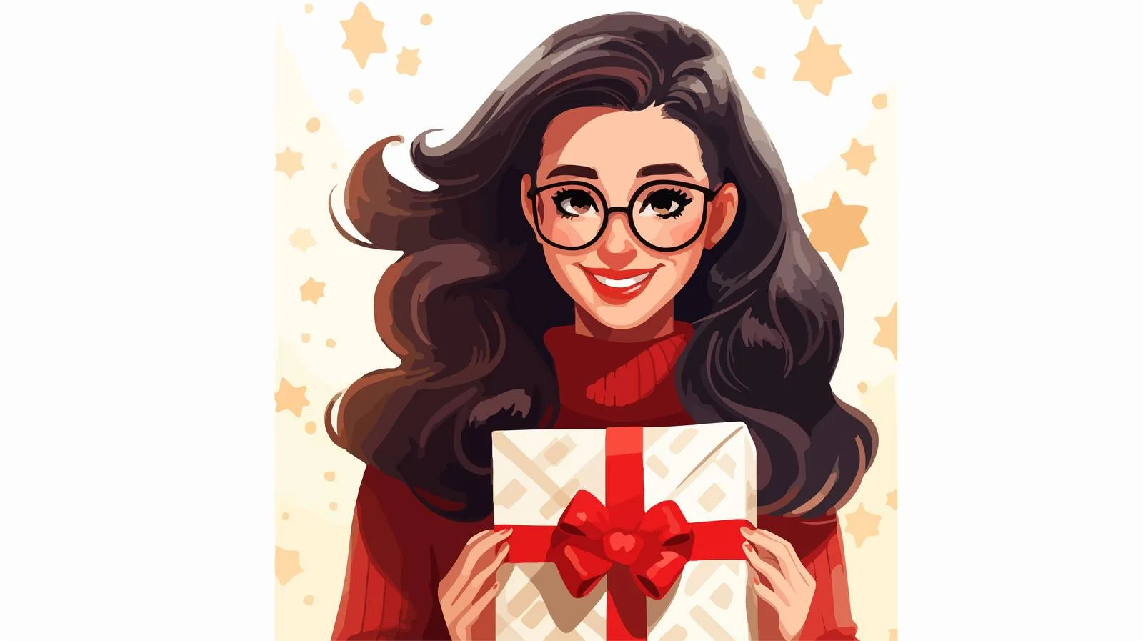 Holiday Gift Surprise Illustration — free download from Dotvec