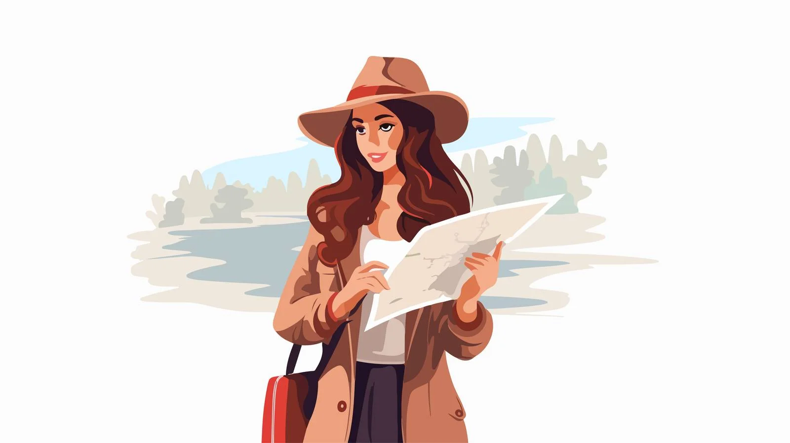Travel Planning with Young Woman — free download from Dotvec
