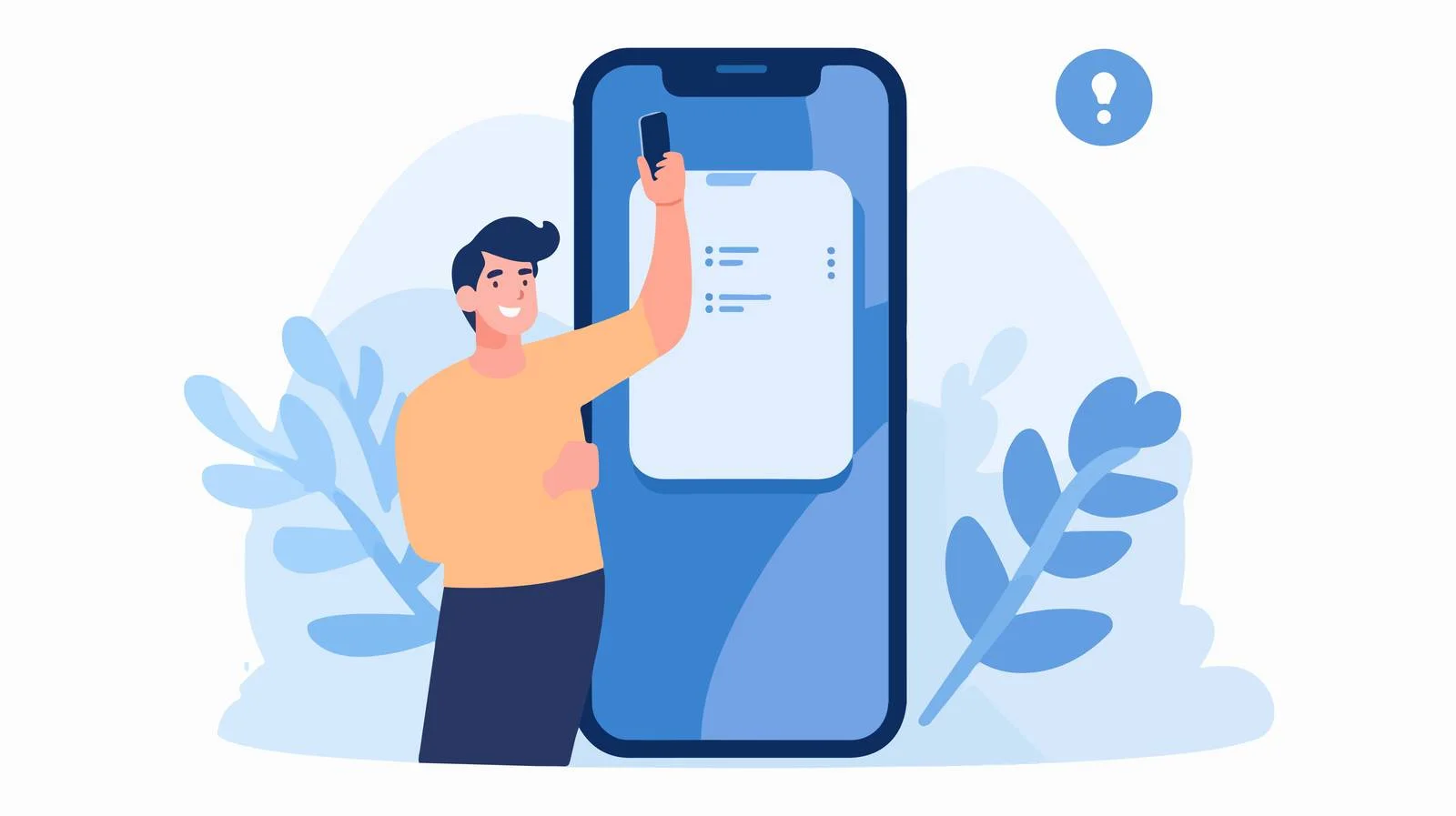 Phone Screen Ok Gesture Illustration — free download from Dotvec