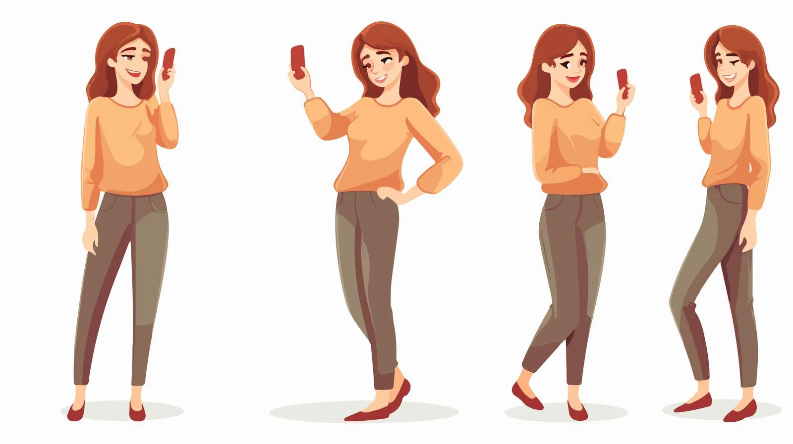 Young Woman Using Smartphone Showing OK Gesture — free download from Dotvec