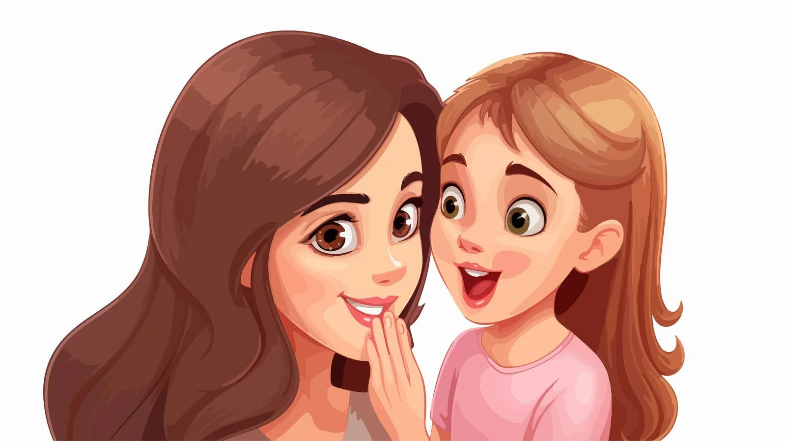 Whispering Secrets with Little Girl by Car — free download from Dotvec