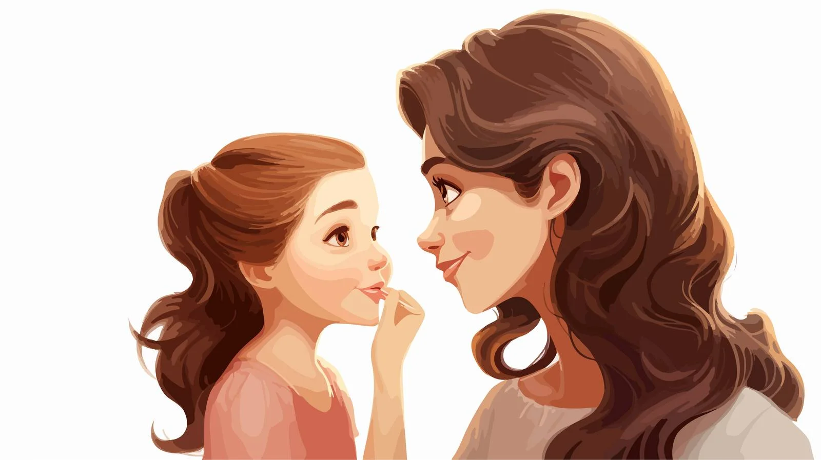 Whispering Secret with Cute Little Girl — free download from Dotvec