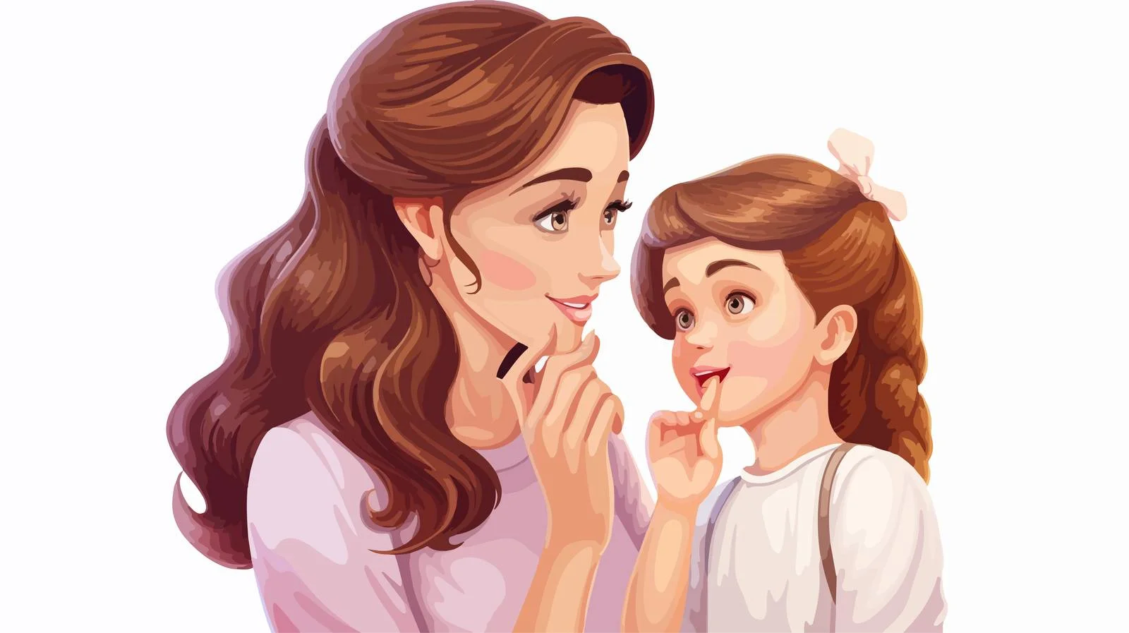 Whispering Secret with Little Girl in Car — free download from Dotvec