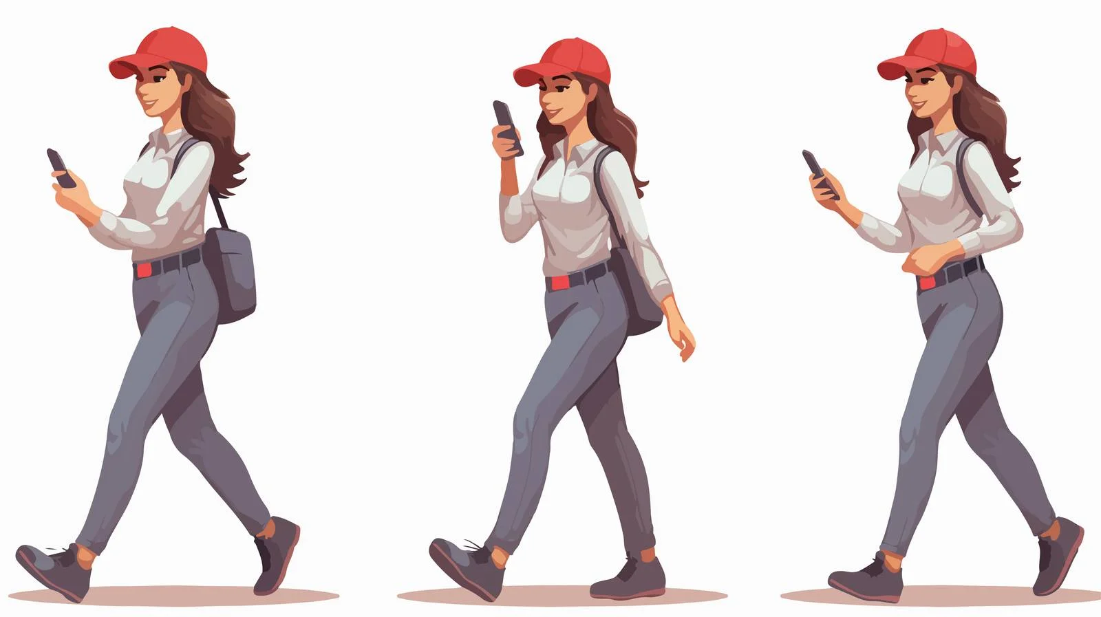 Professional Woman Multi-Tasking Cartoon — free download from Dotvec