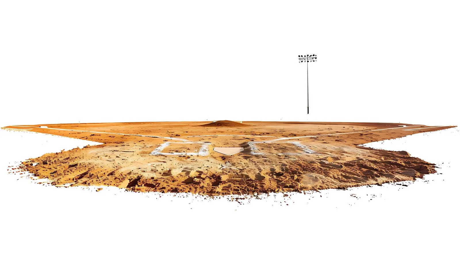 Morning View of Youth Baseball Infield from First Base — free download from Dotvec