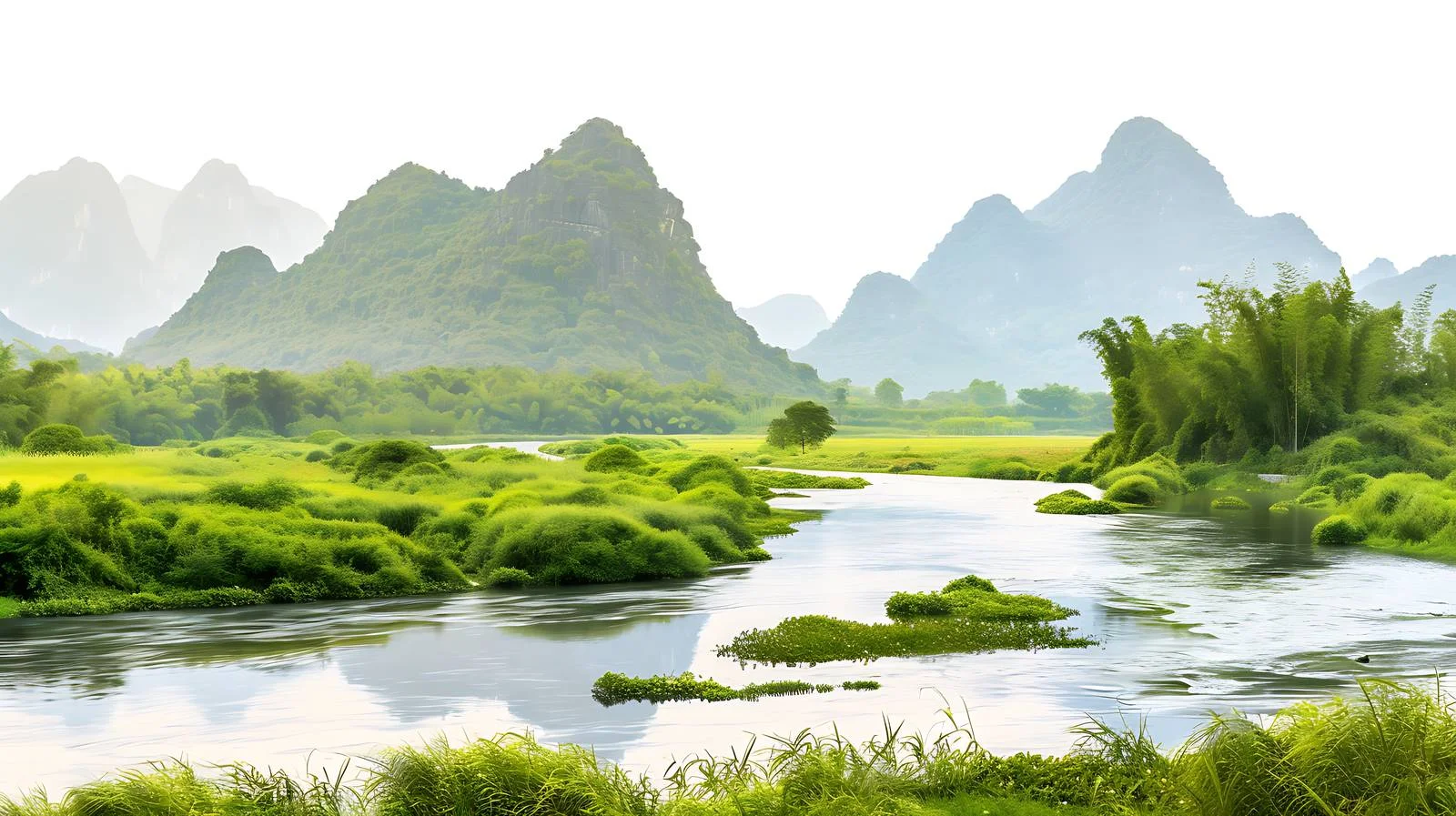 Tranquil Yulong River in Lingui County — free download from Dotvec