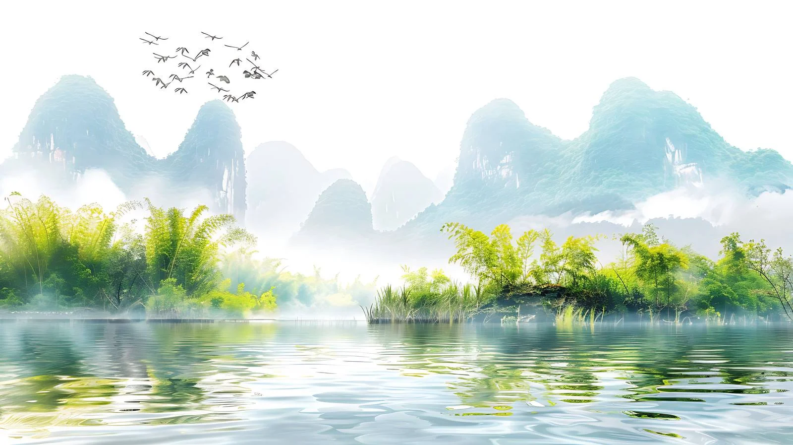 Tranquil Yulong River in Lingui County — free download from Dotvec