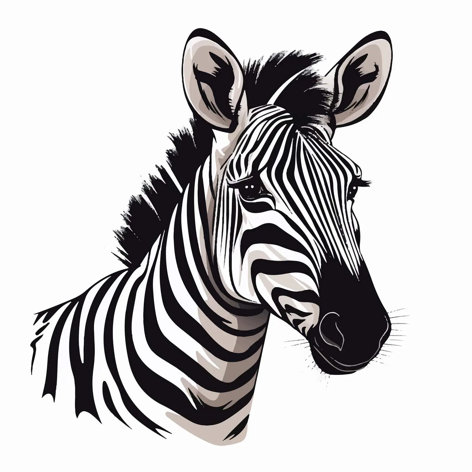 Zebra Sketch Vector Illustration on White Background — free download from Dotvec