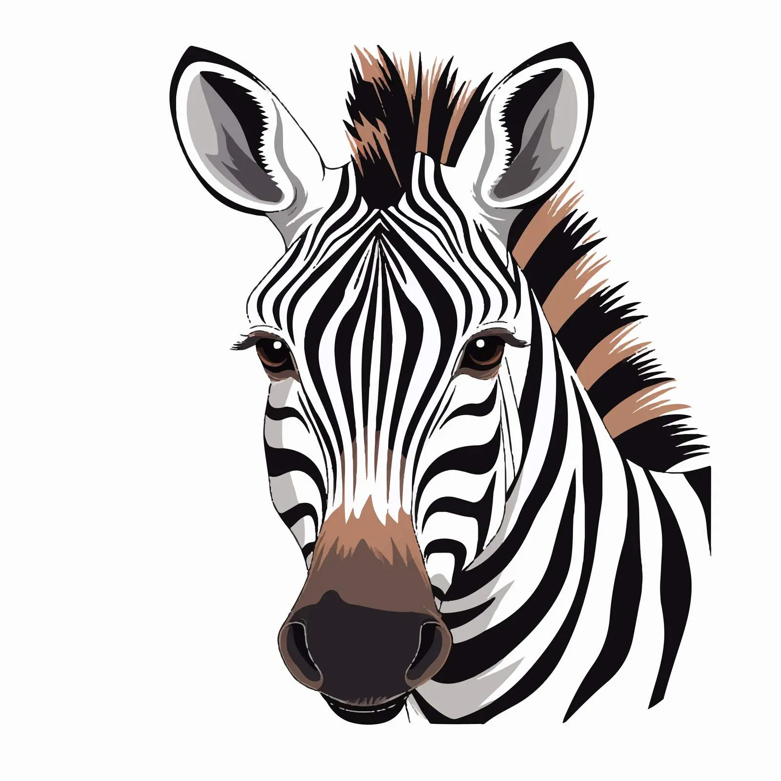 Top View Zebra Vector Illustration on White Background — free download from Dotvec