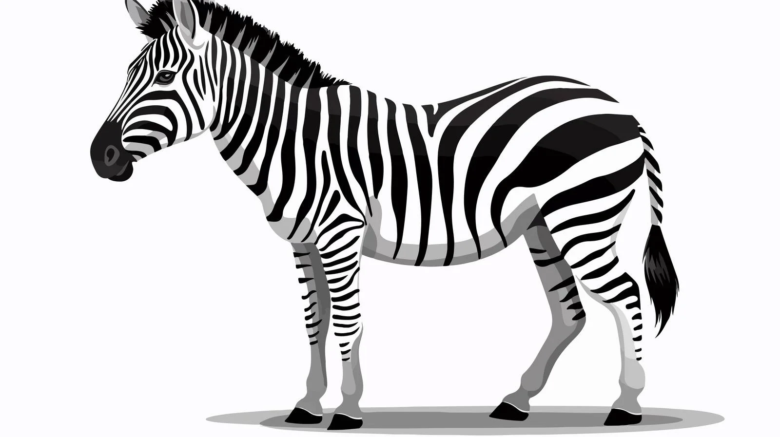 Zebra Cartoon Vector Illustration — free download from Dotvec