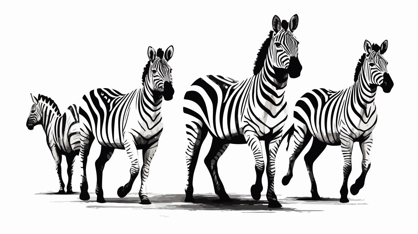 Zebra Cartoon Vector Illustration — free download from Dotvec
