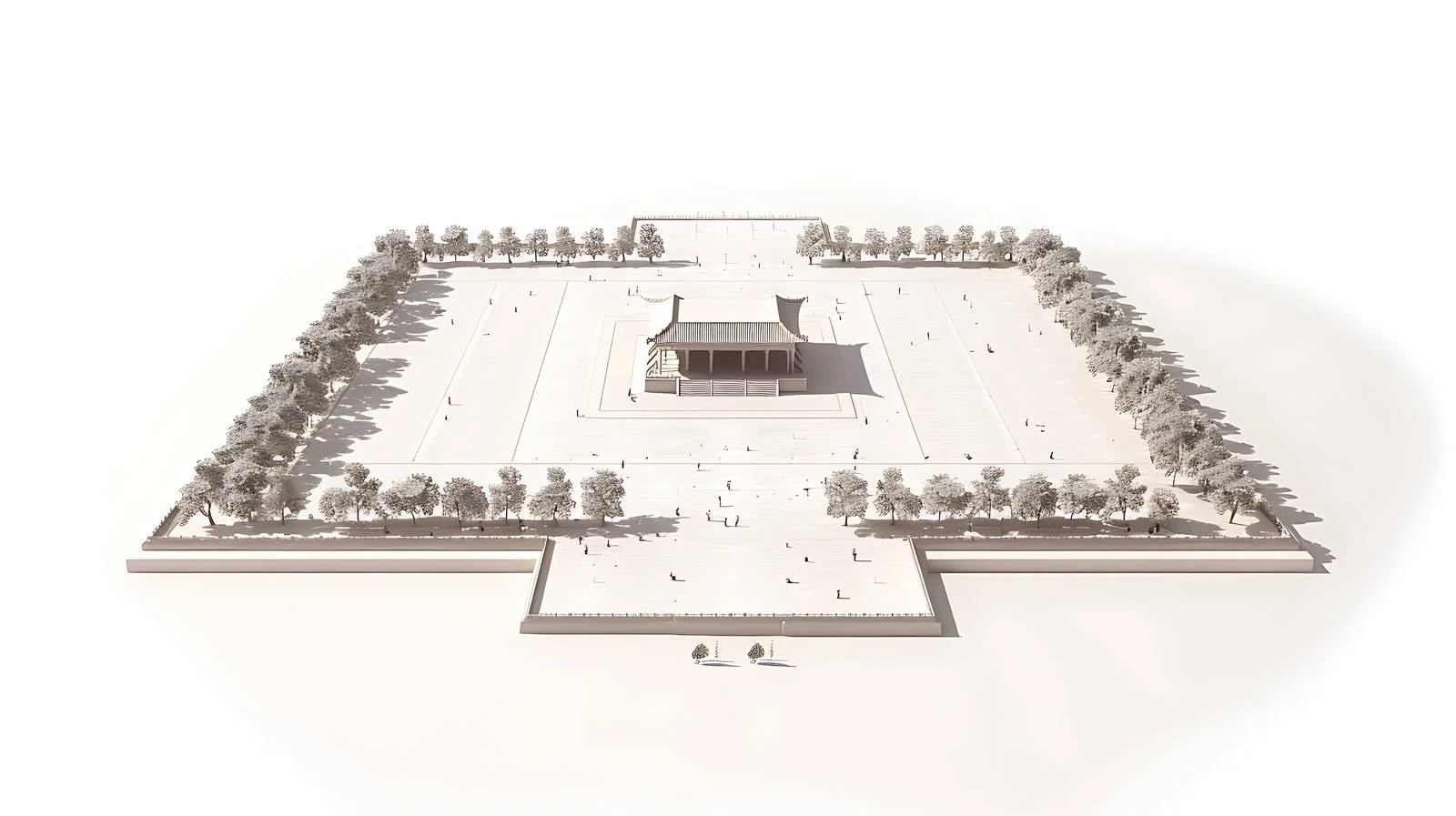 Zhan Tianyou Square on White Background — free download from Dotvec