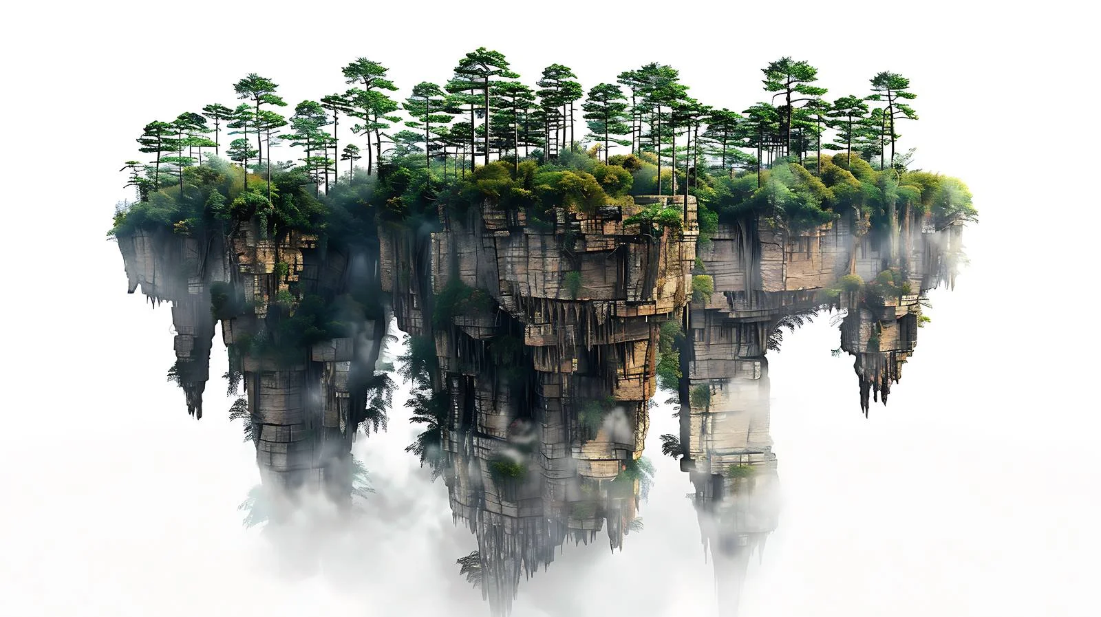 Zhangjiajie Scenic Beauty on White Background — free download from Dotvec