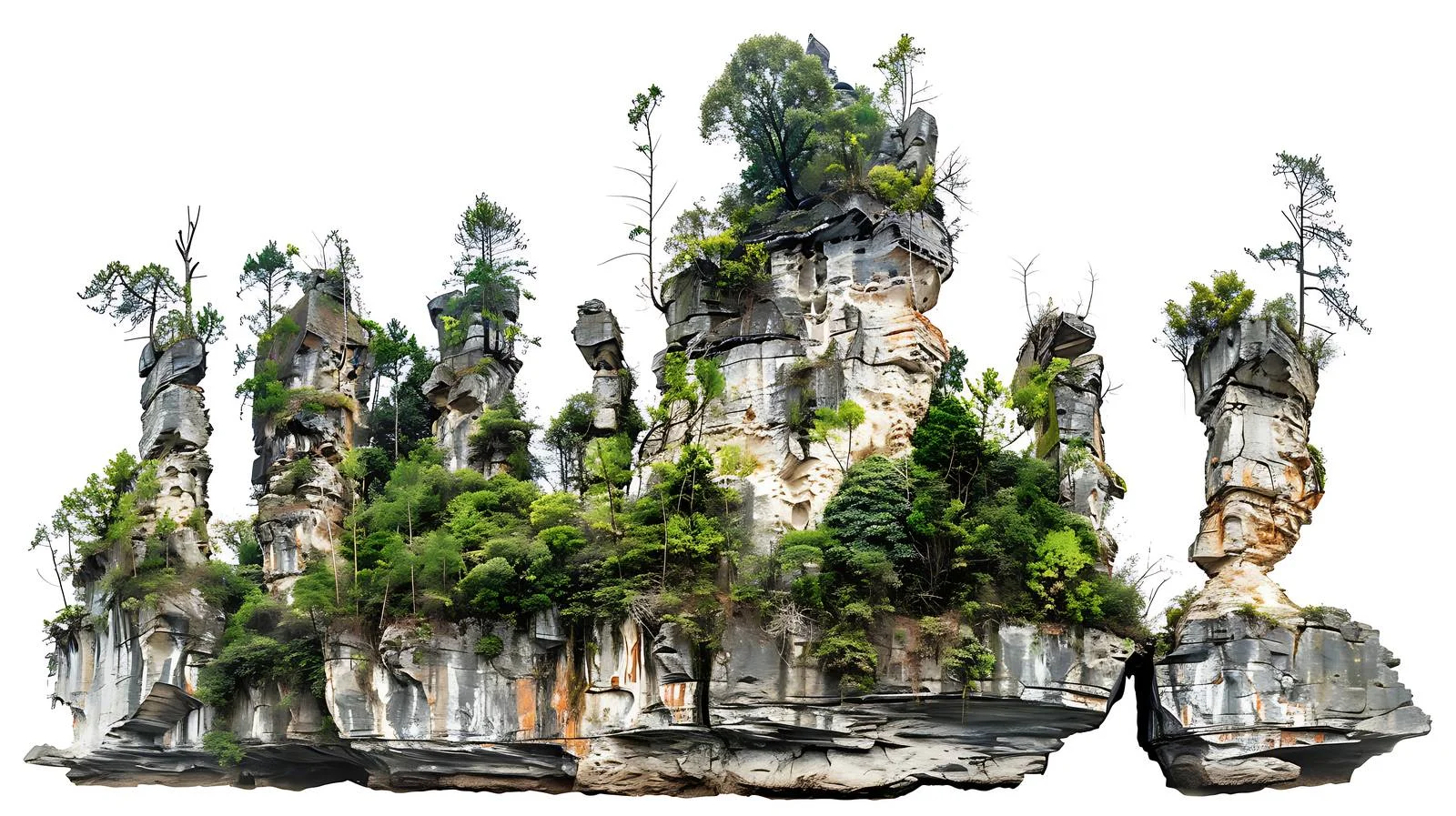 Zhangjiajie Scenic Rock Formation Isolated Image — free download from Dotvec