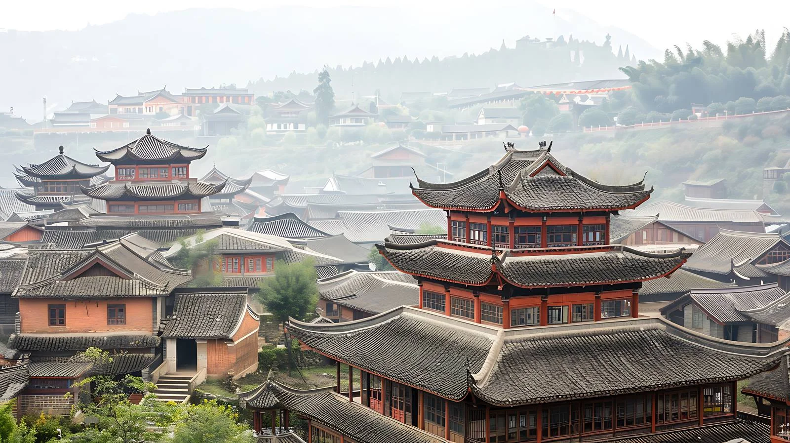 Explore Zhaohua Ancient City in Guangyuan — free download from Dotvec