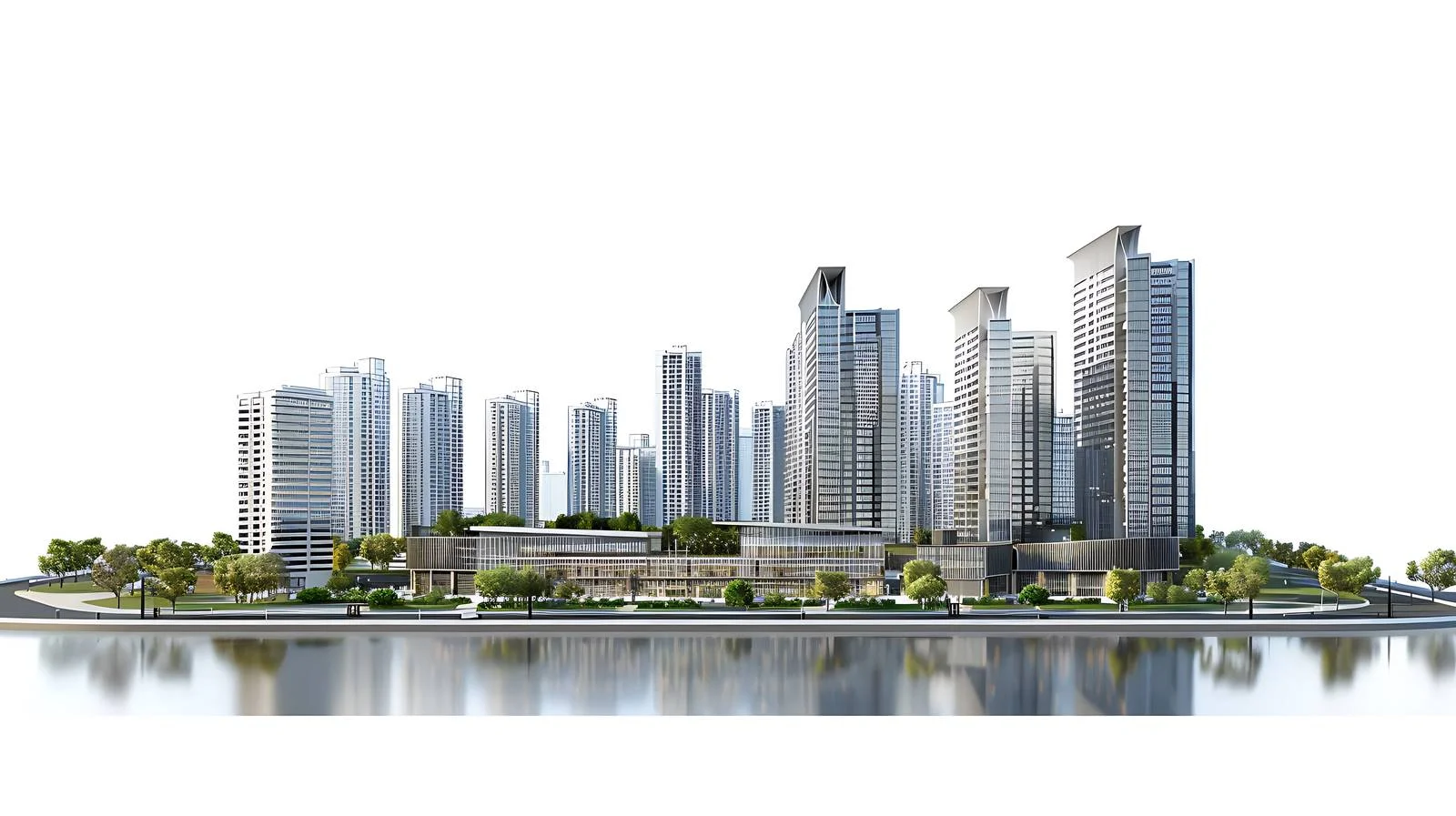 Modern Zhengdong New Area on White — free download from Dotvec