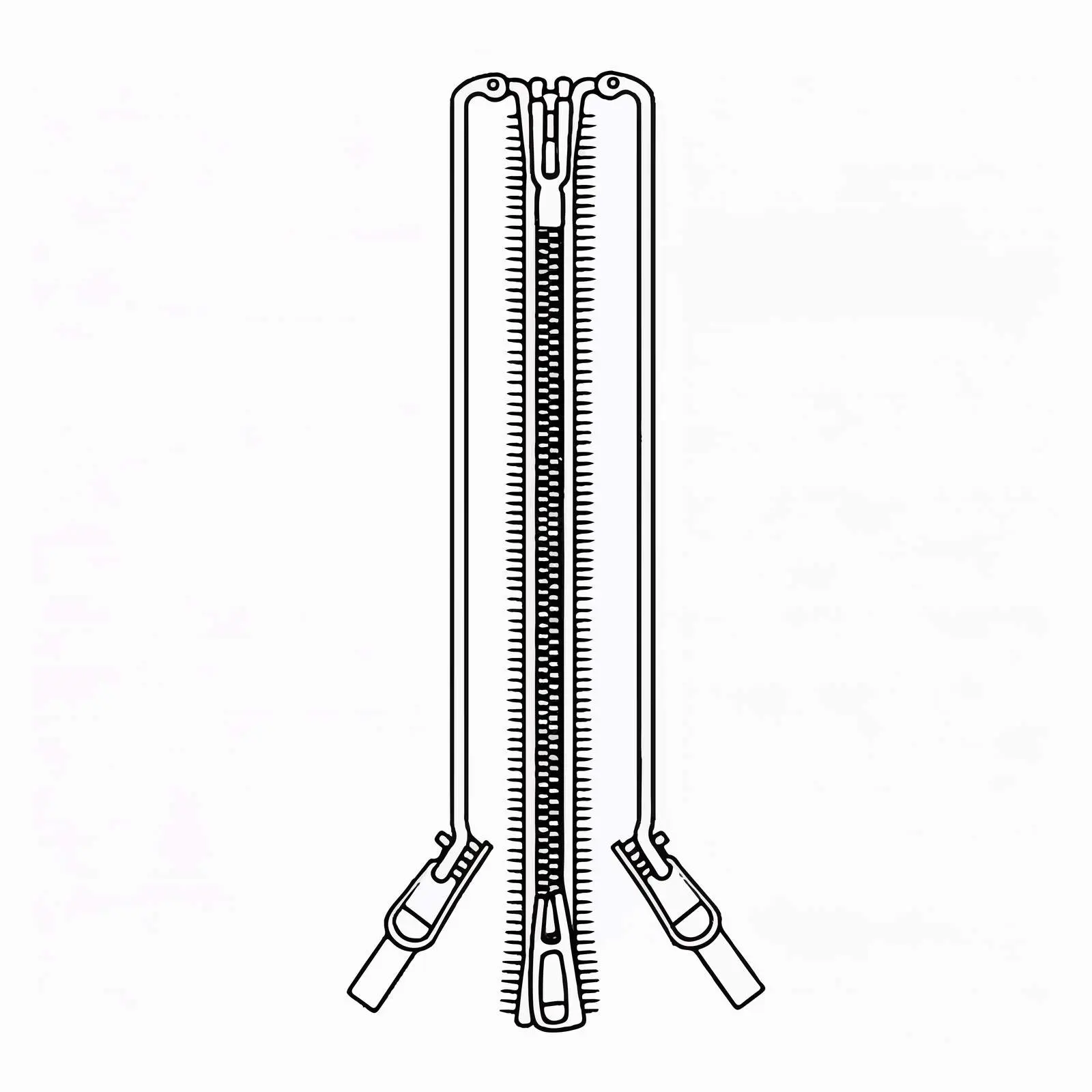 Zipper Outline Vector Illustration on White Background — free download from Dotvec