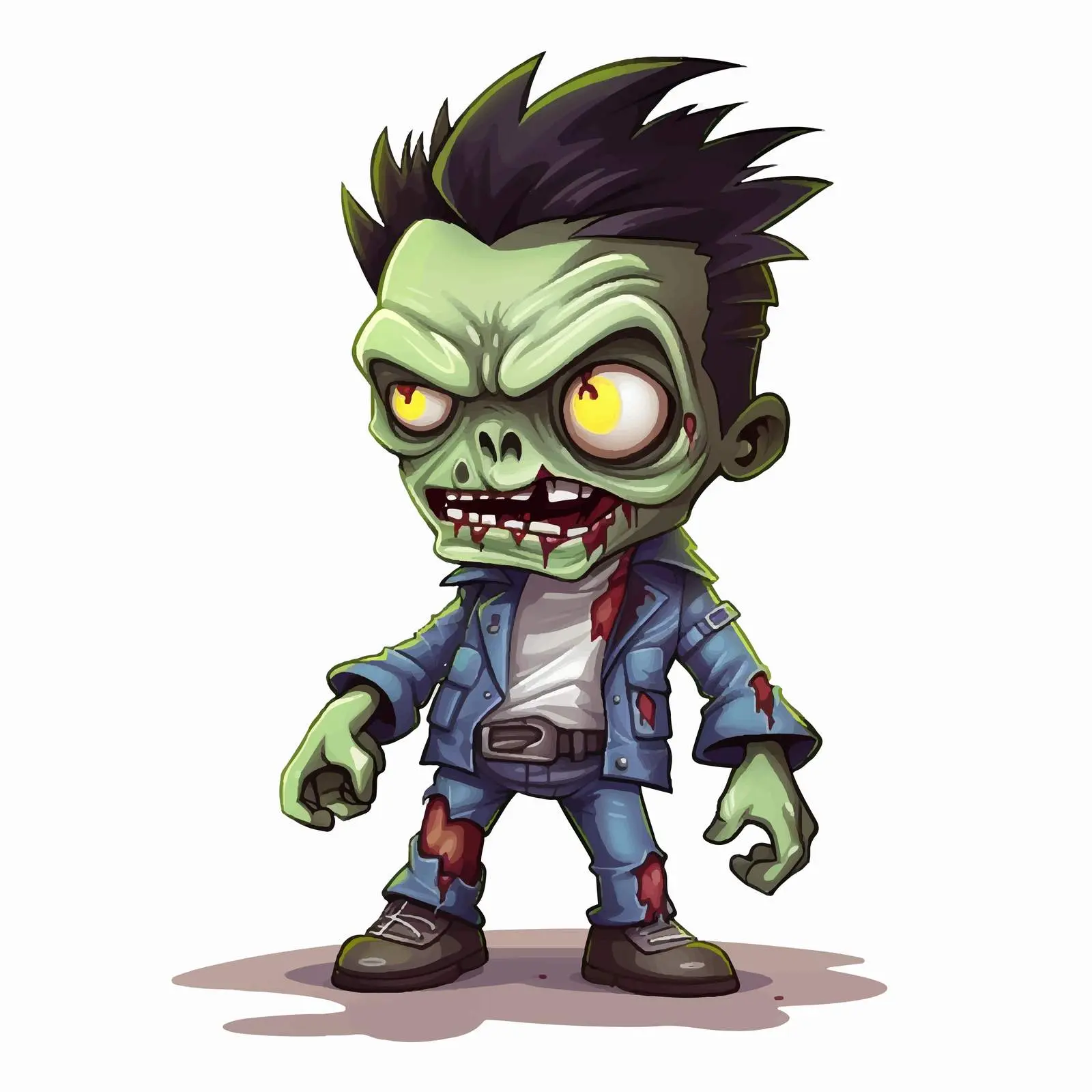 Zombie Character Game Card Template Illustration – free game layout image from Dotvec
