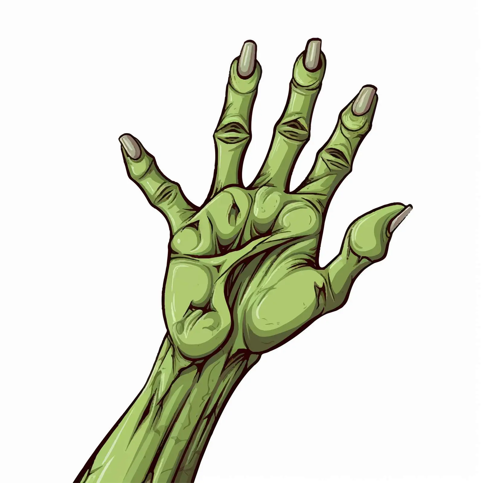 Cartoon Zombie Hand Illustration Vector Art — free download from Dotvec